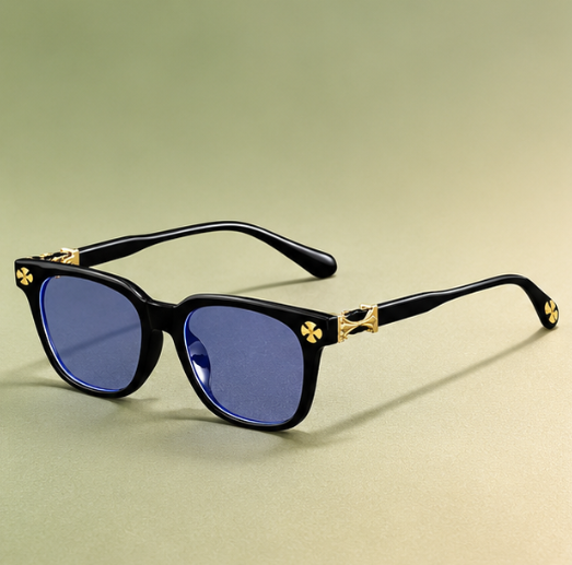 Gafas Anti-Luz Azul Somnae Negro y Dorado