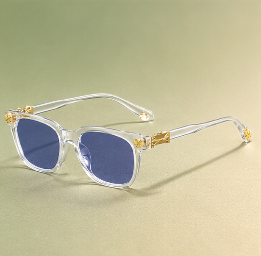 Gafas Anti-Luz Azul Somnae Transparentes y Dorado