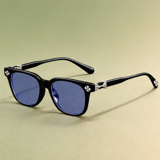 Gafas Anti-Luz Azul Somnae Negro y Plateado