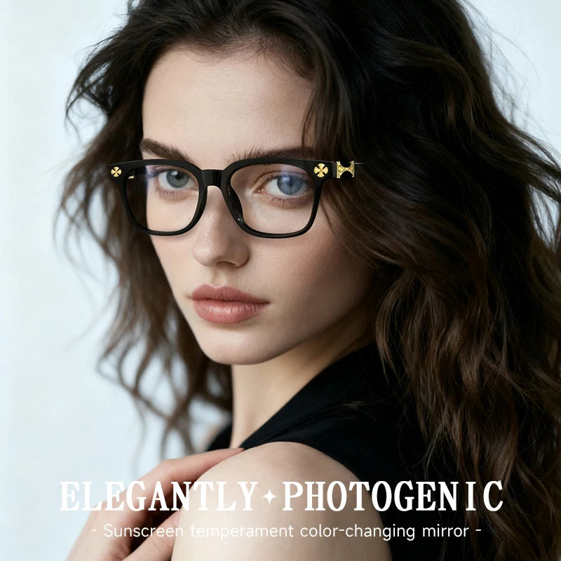 Gafas Anti-Luz Azul Somnae Negro y Plateado