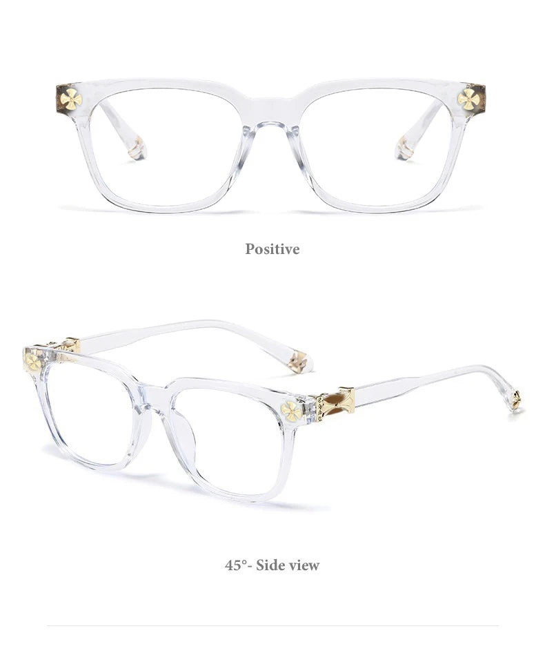 Gafas Anti-Luz Azul Somnae Transparentes y Dorado