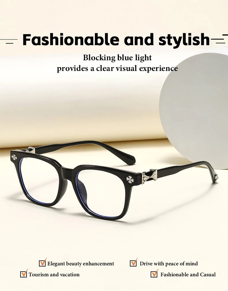 Gafas Anti-Luz Azul Somnae Transparentes y Plateado